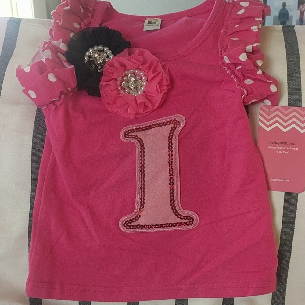 Boutique Girls Birthday Top
